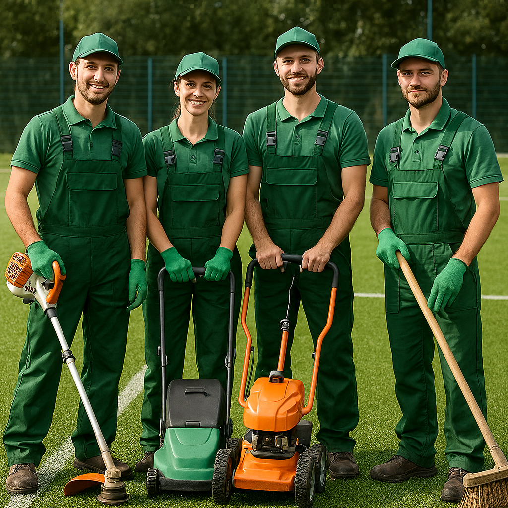 Mantenimiento profesional de césped artificial