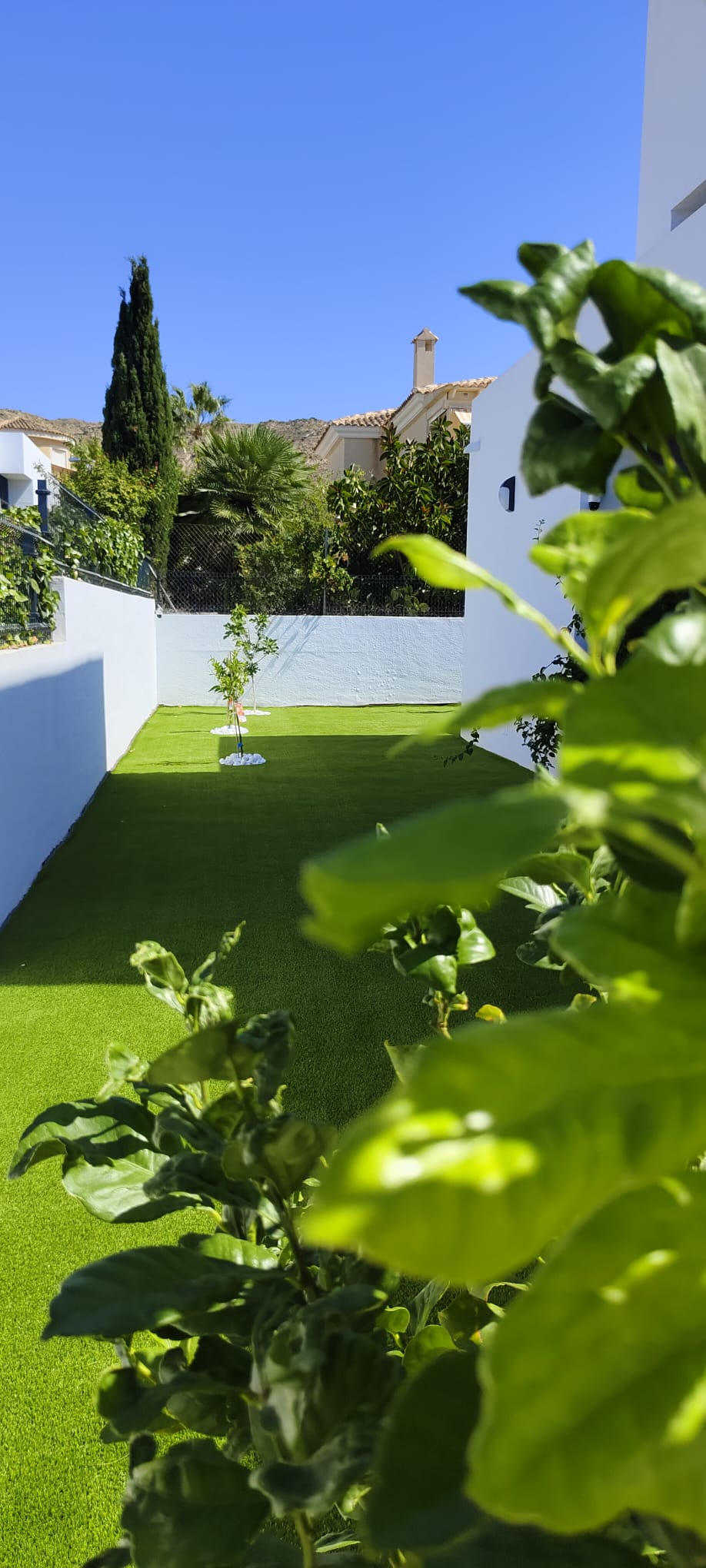 Césped artificial en terrazas